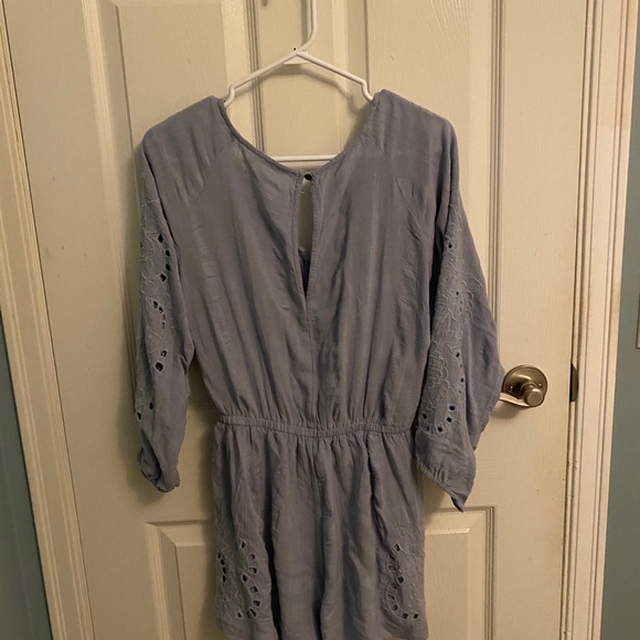 Boho Baby blue lace romper - Picture 7 of 7